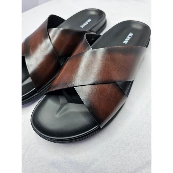 Alfani Men's Whitter Cross Sandals Brown Size 7 NWT - Picture 2 of 7
